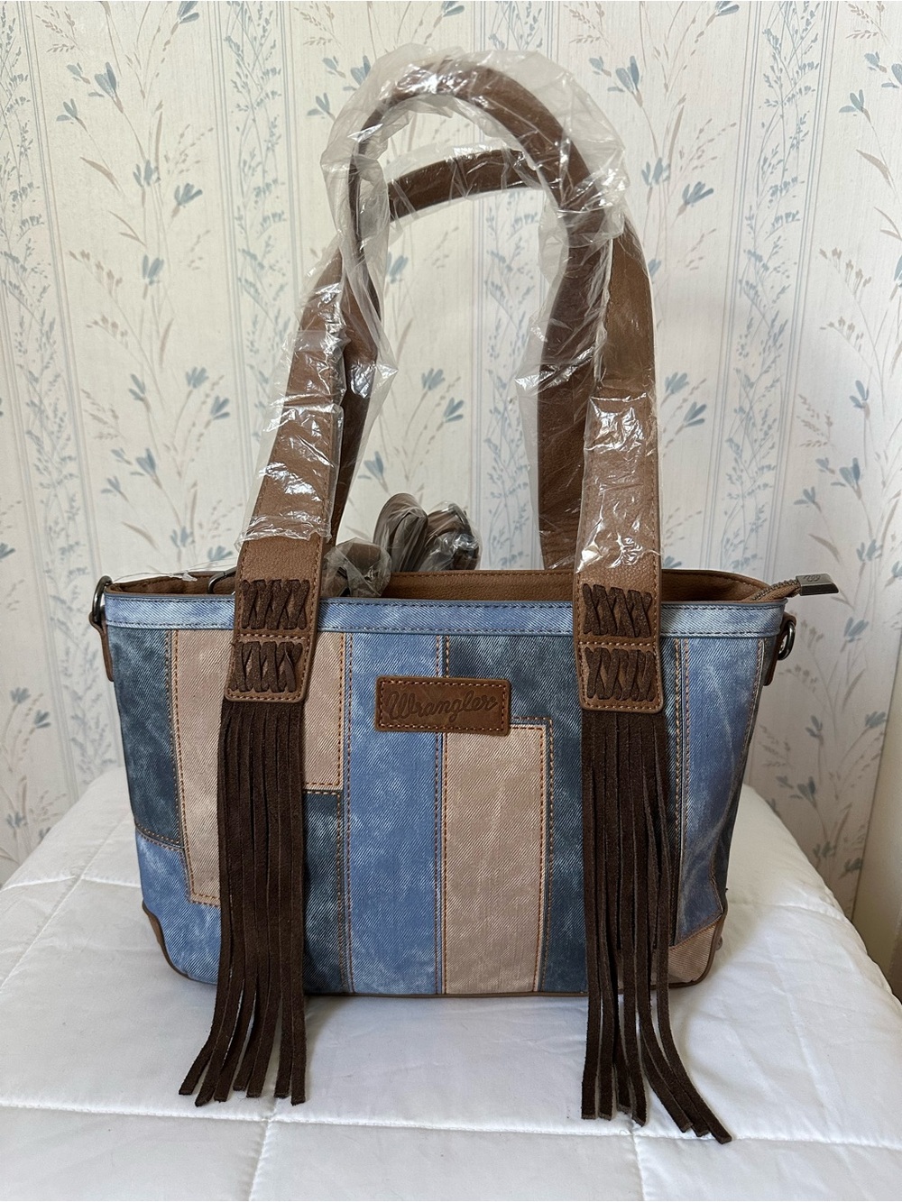 Wrangler Patchwork Fringe Shoulder Bag